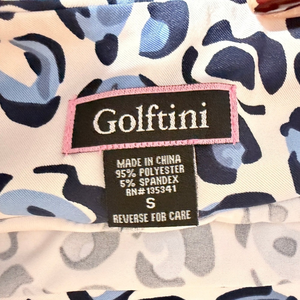 Golftini Women Blue Leopard Print Cyclone Golf Skort Athletic Skirt Size S - Picture 4 of 9